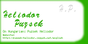 heliodor puzsek business card